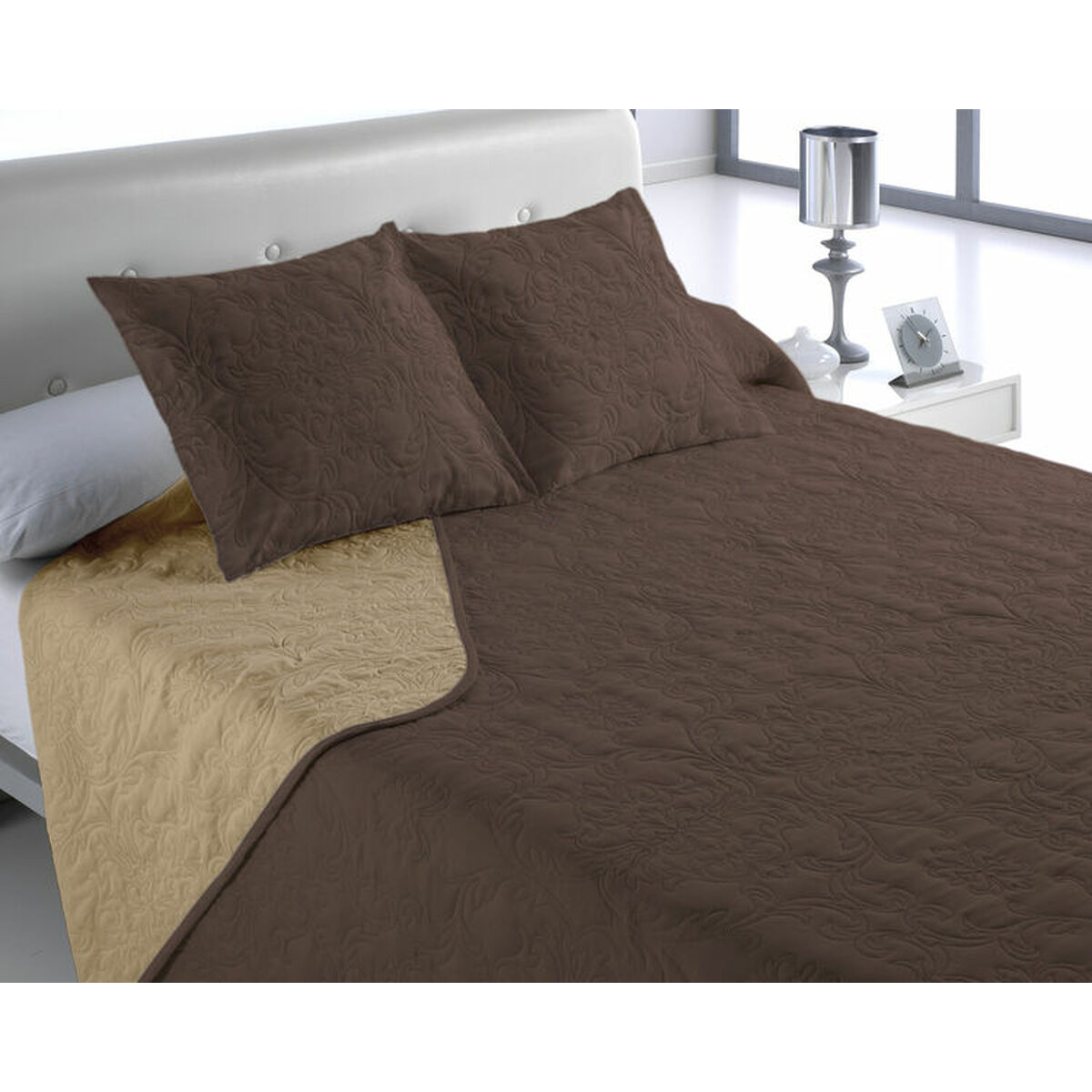 Bedspread (quilt) Hosteline VEGAS Brown Single (2 Pieces) Bedspread (quilt) Hosteline VEGAS Brown Single (2 Pieces)