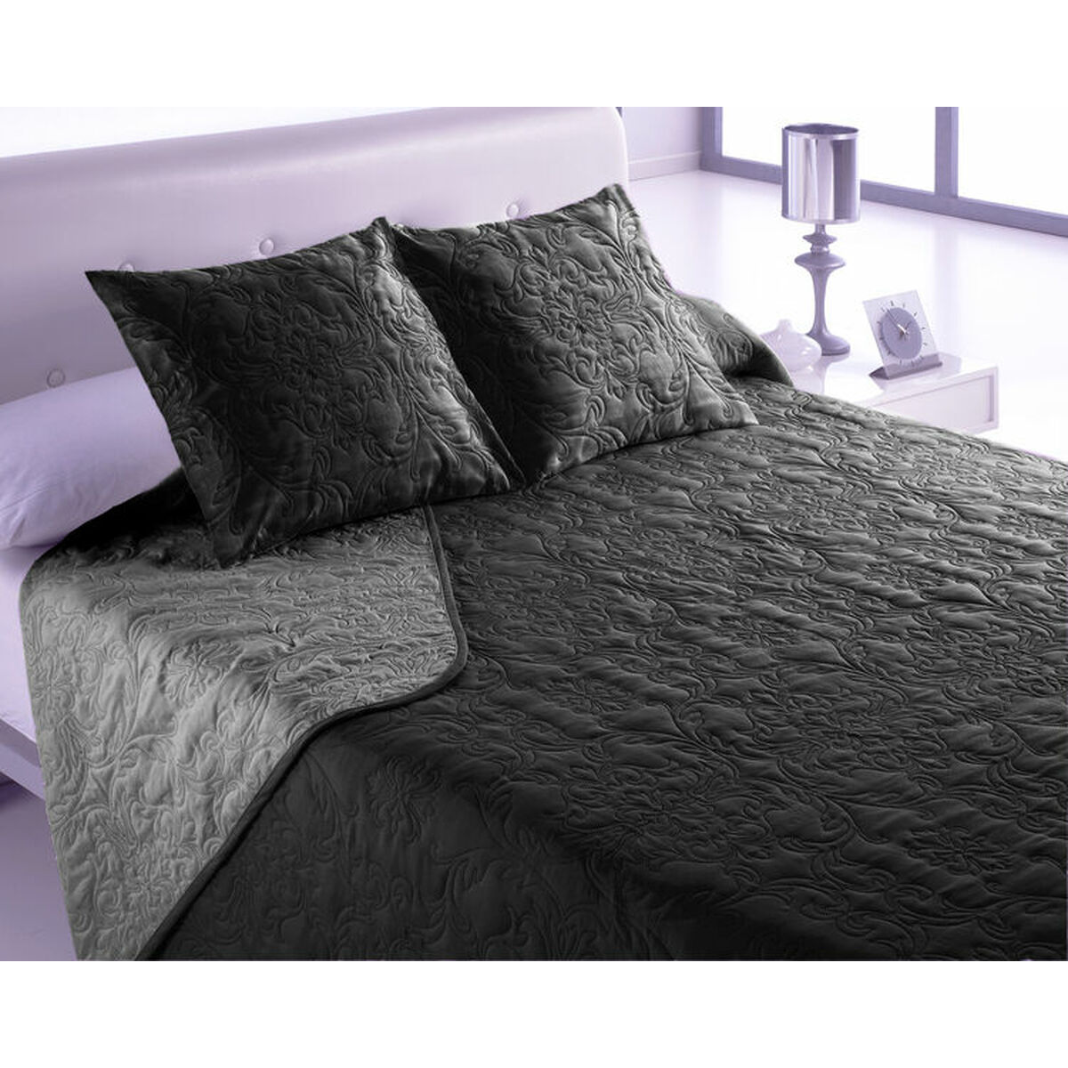 Bedspread (quilt) Hosteline VEGAS Black Super king (3 Pieces) Bedspread (quilt) Hosteline VEGAS Black Super king (3 Pieces)