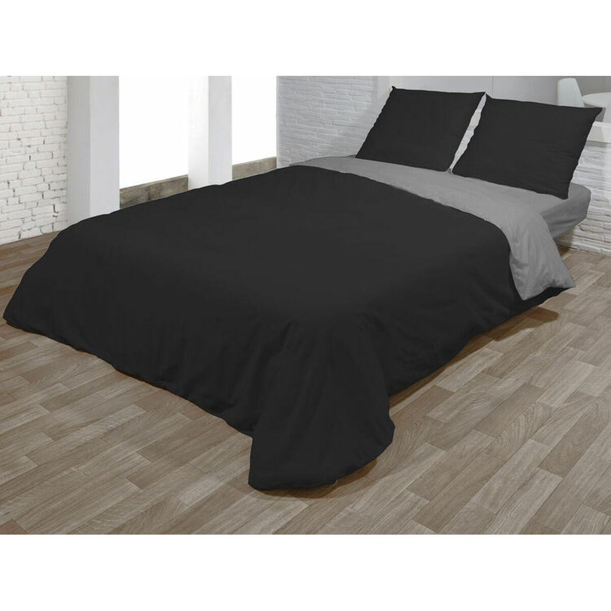 Duvet cover set Hosteline VEGAS Black Single 2 Pieces Duvet cover set Hosteline VEGAS Black Single 2 Pieces