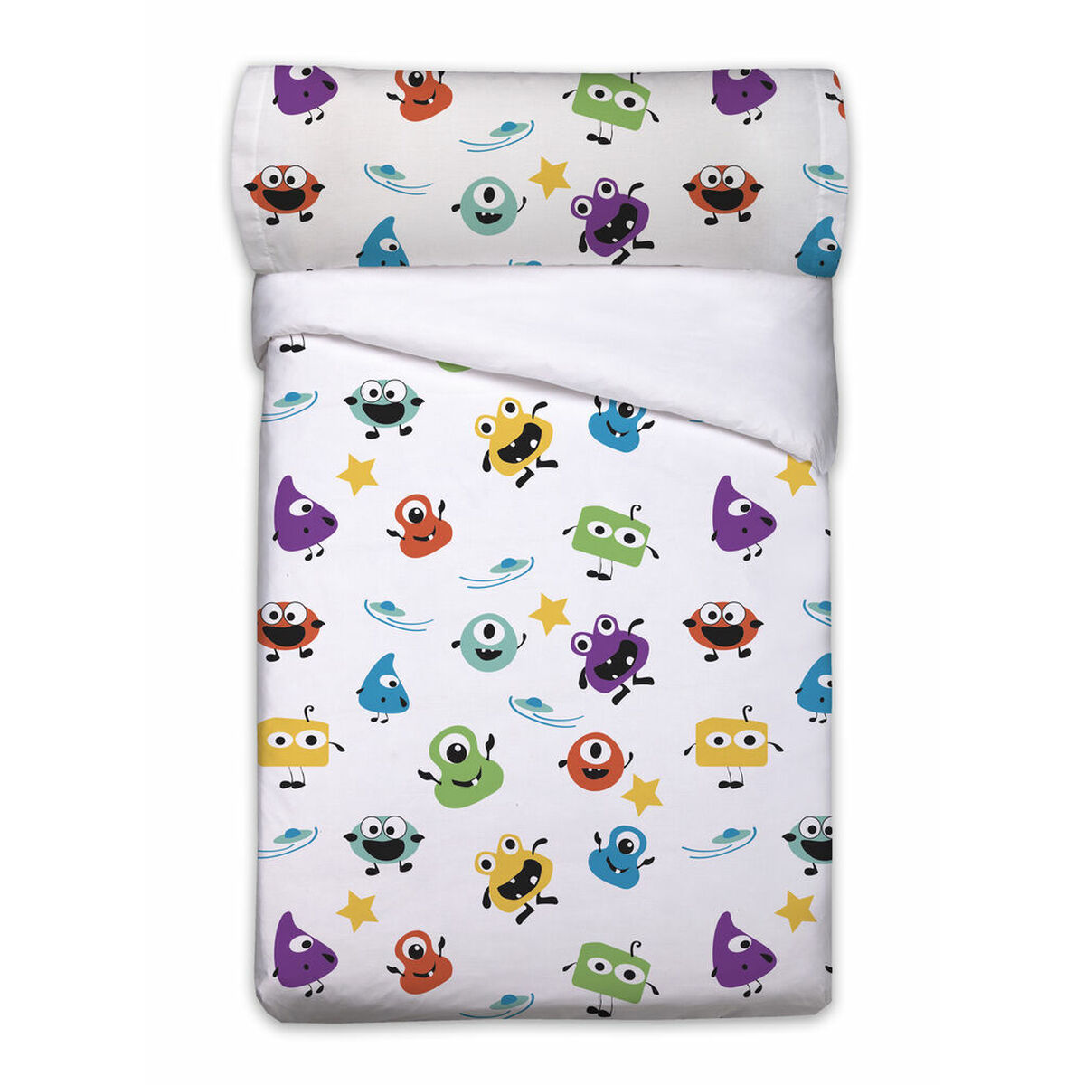 Duvet cover set Pierre Cardin Monstruos White Single 3 Pieces