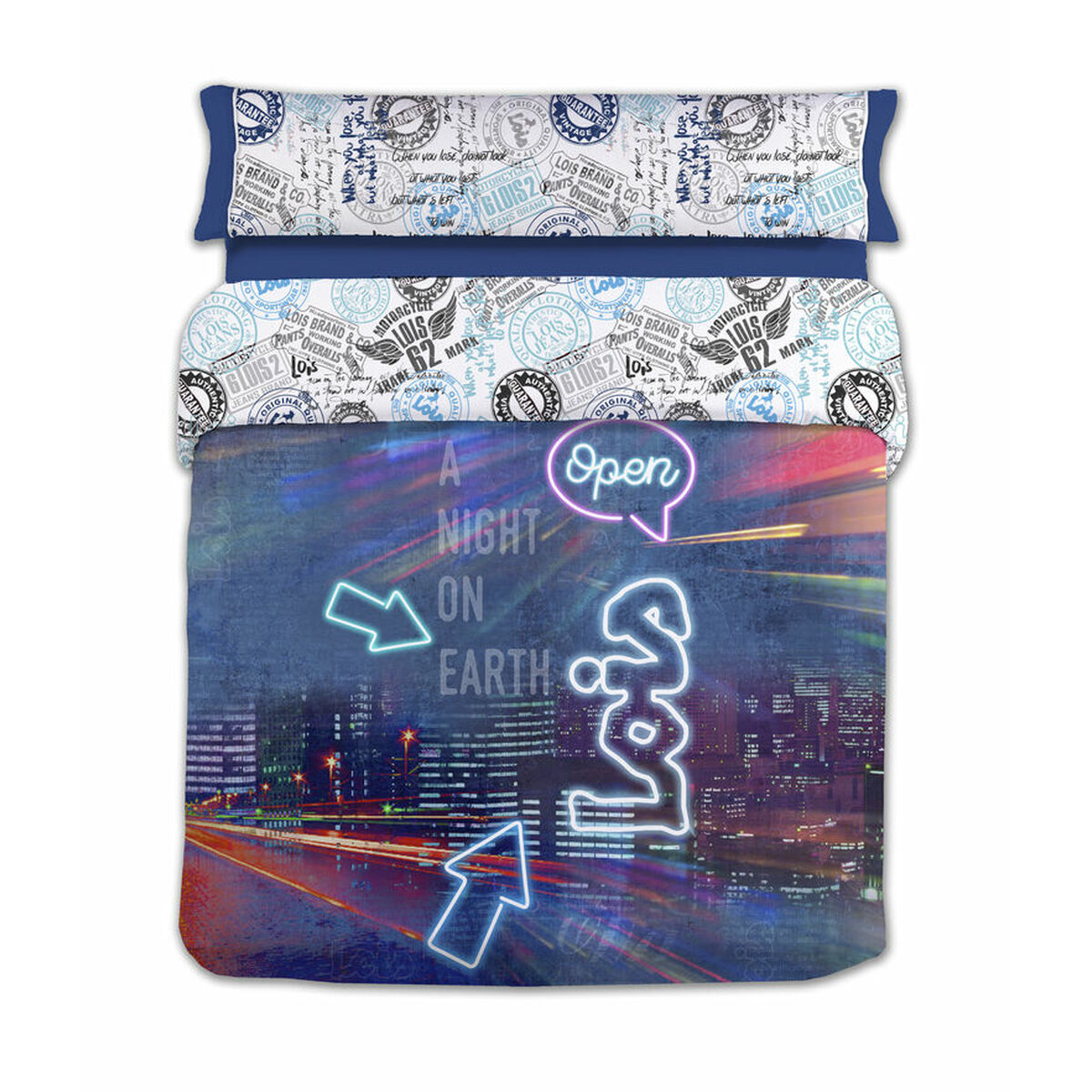Nordic cover Lois NIGHT P. Blue King size 240 x 230 cm Nordic cover Lois NIGHT P. Blue King size 240 x 230 cm