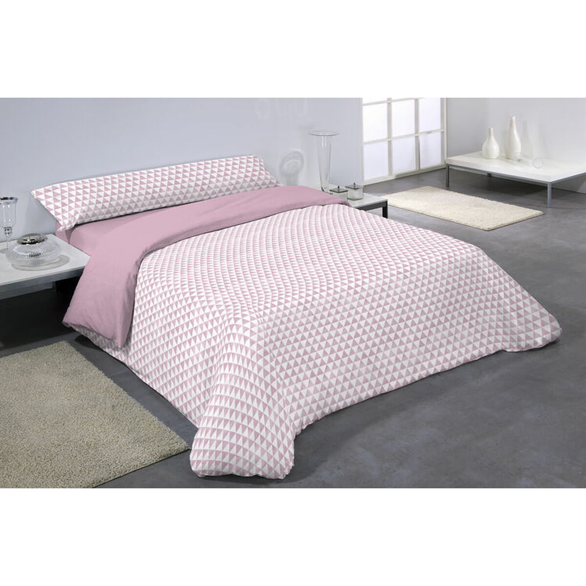 Duvet cover set Hosteline DAREL Pink 3 Pieces Duvet cover set Hosteline DAREL Pink 3 Pieces