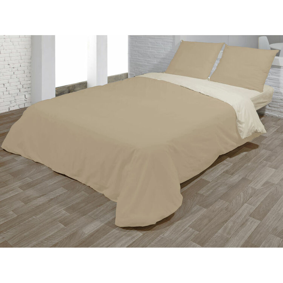 Duvet cover set Hosteline VEGAS Beige Double 3 Pieces Duvet cover set Hosteline VEGAS Beige Double 3 Pieces