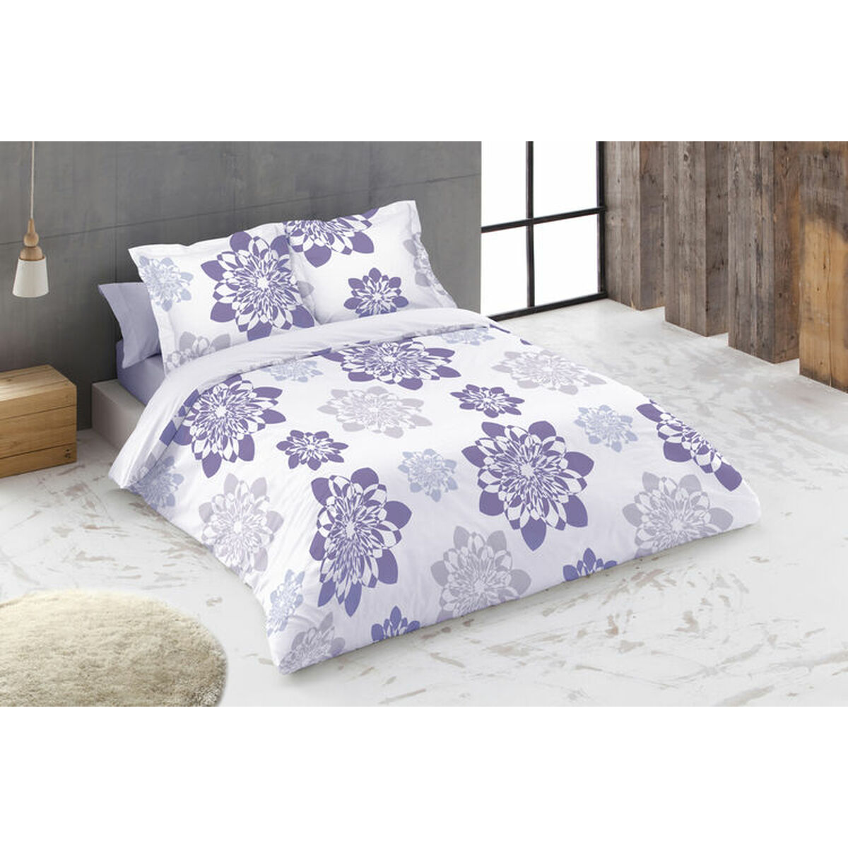 Duvet cover set Hosteline BALVIN White Double 2 Pieces Duvet cover set Hosteline BALVIN White Double 2 Pieces