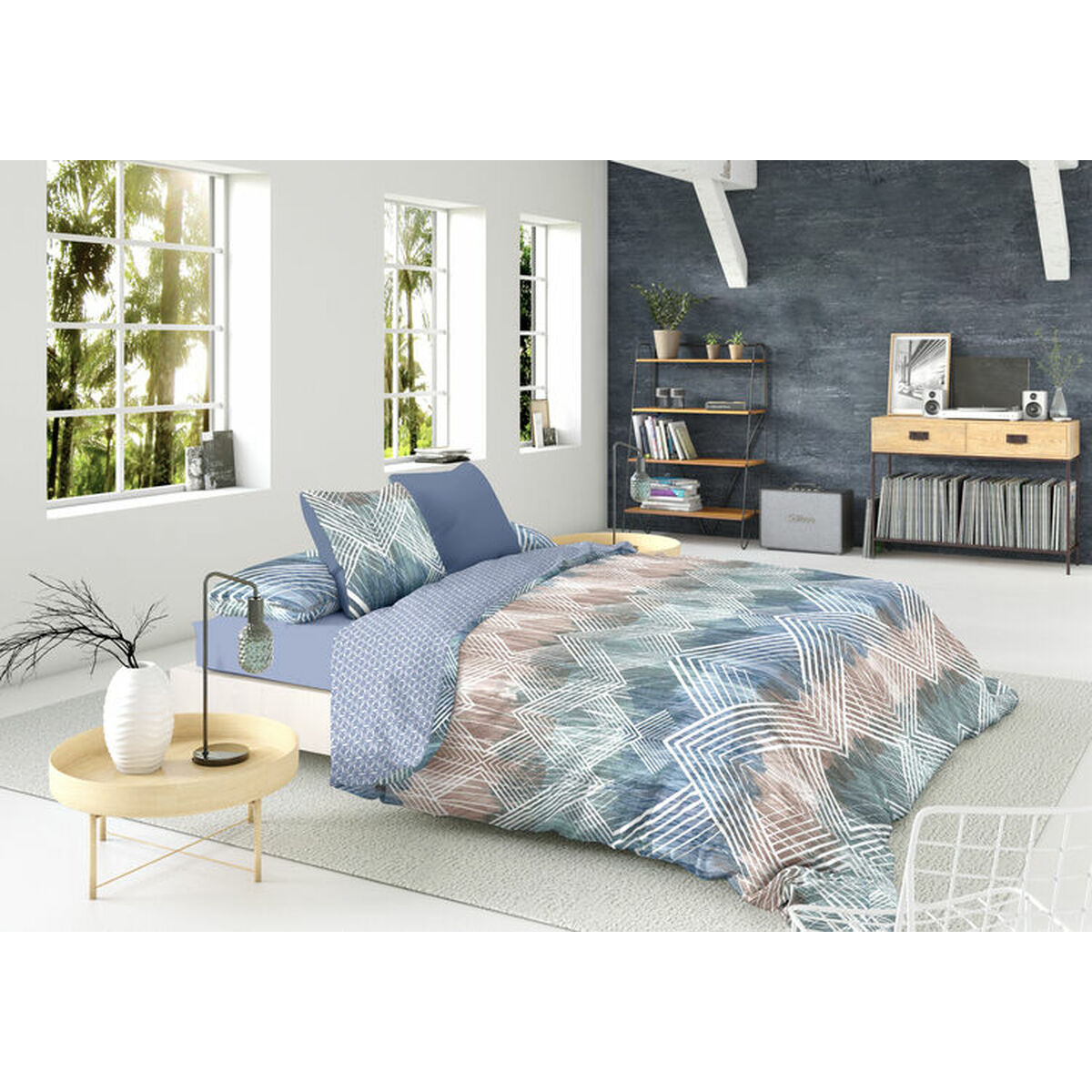 Nordic cover Pierre Cardin SCOTT Blue 144 Threads 150 x 230 cm Nordic cover Pierre Cardin SCOTT Blue 144 Threads 150 x 230 cm