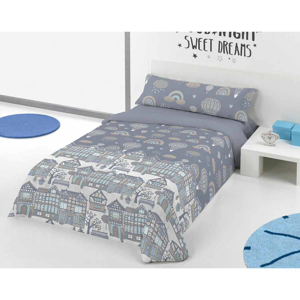 Nordic cover Pierre Cardin GLOBOS Blue 144 Threads 180 x 230 cm Nordic cover Pierre Cardin GLOBOS Blue 144 Threads 180 x 230 cm