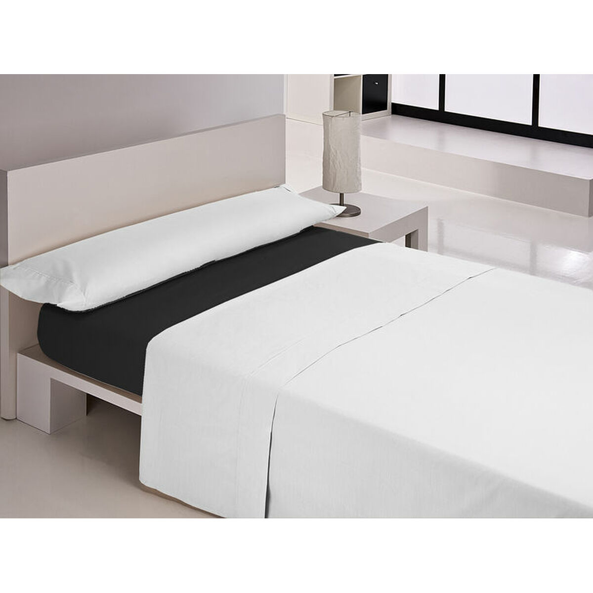 Fitted bottom sheet Happy Home MIX COLORS Black King size 150 x 200 + 30 cm