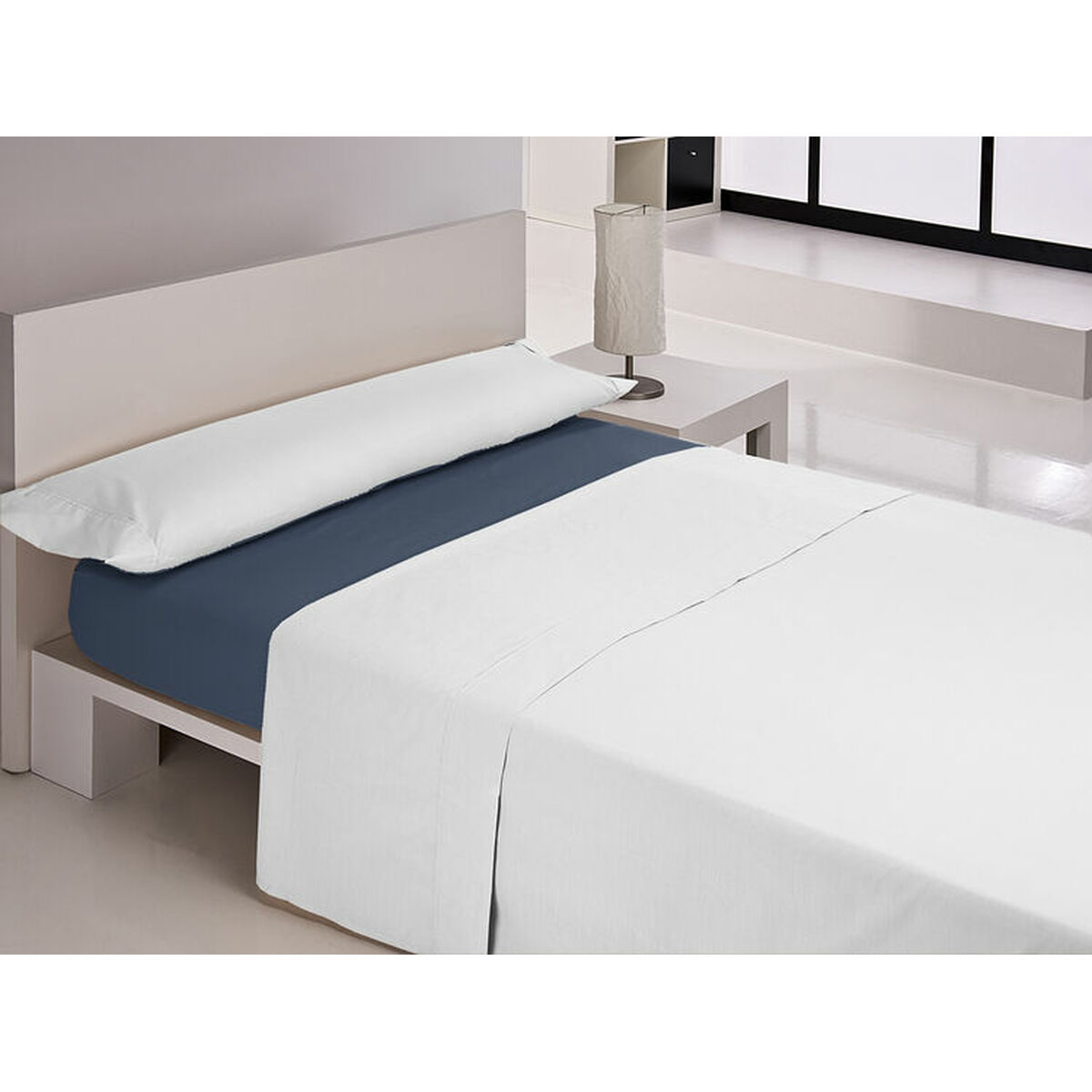 Fitted bottom sheet Happy Home MIX COLORS Blue Super king 200 x 200 + 30 cm