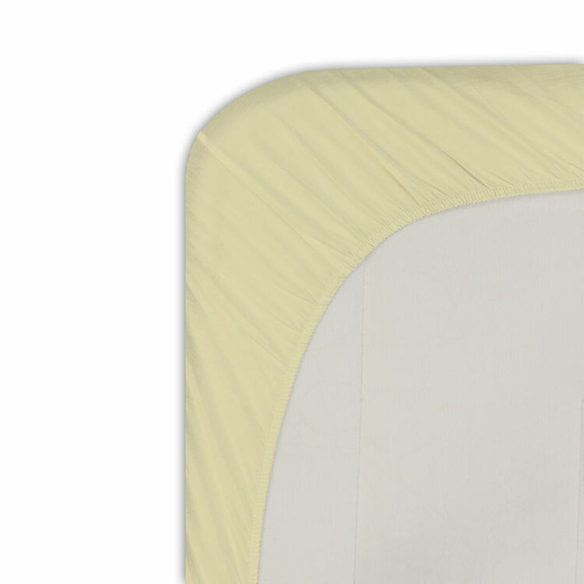 Fitted bottom sheet Happy Home Mix Colors Yellow Small double