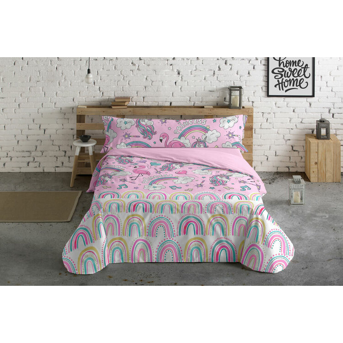Duvet cover set Pierre Cardin Unicornios Pink Single 3 Pieces Duvet cover set Pierre Cardin Unicornios Pink Single 3 Pieces