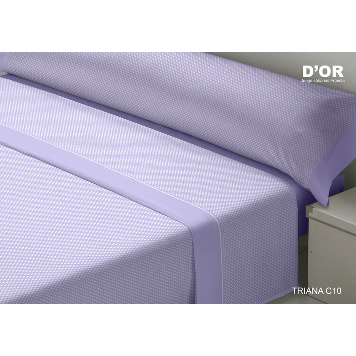 Bedding set D’Or TRIANA Light mauve Single Franela