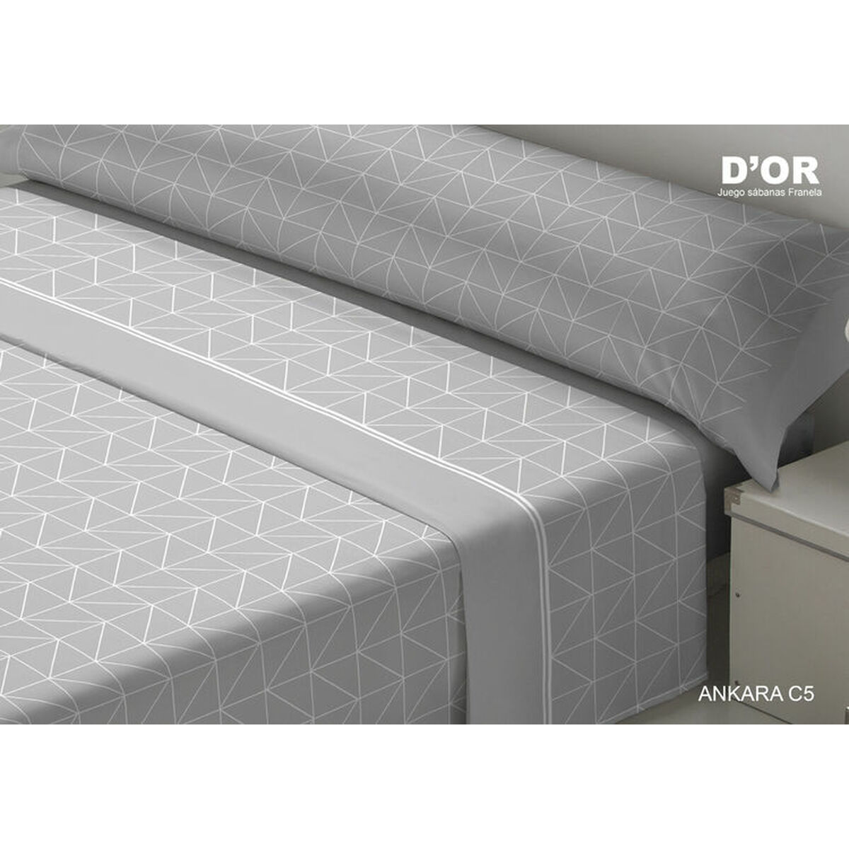 Bedding set D’Or ANKARA Grey Single Franela