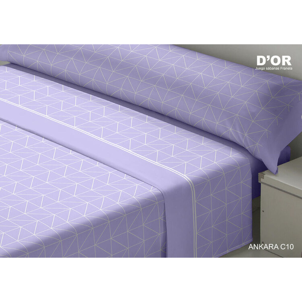 Bedding set D’Or ANKARA Light mauve King size Franela