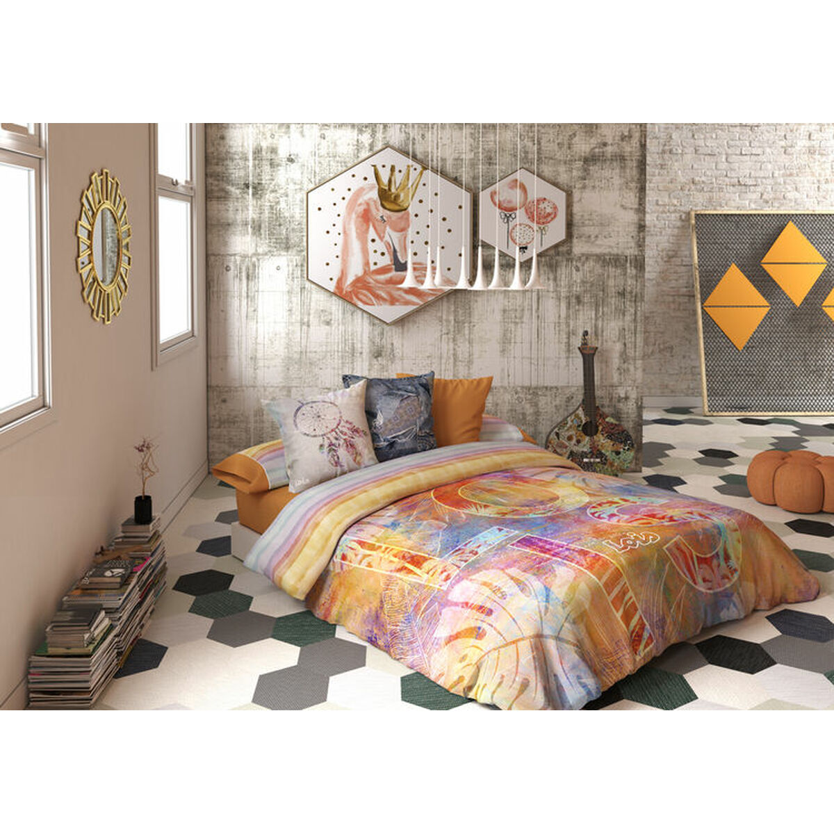 Duvet cover set Lois CORSO P. Orange Single 150 x 230 cm 3 Pieces Duvet cover set Lois CORSO P. Orange Single 150 x 230 cm 3 Pieces