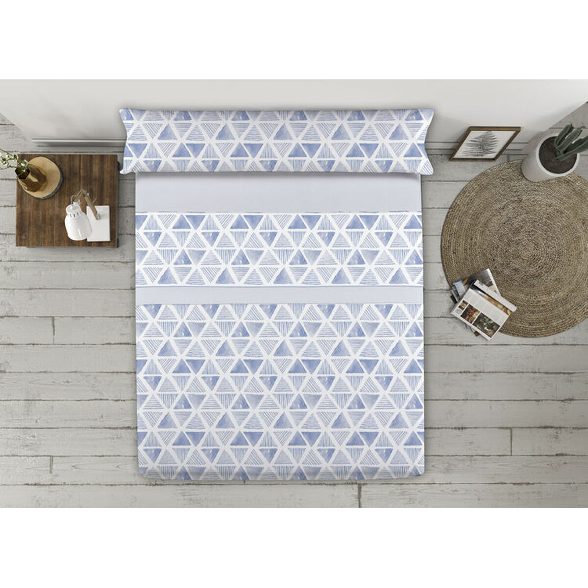Bedding set Happy Home TRIANGLES AH Blue Single Bedding set Happy Home TRIANGLES AH Blue Single