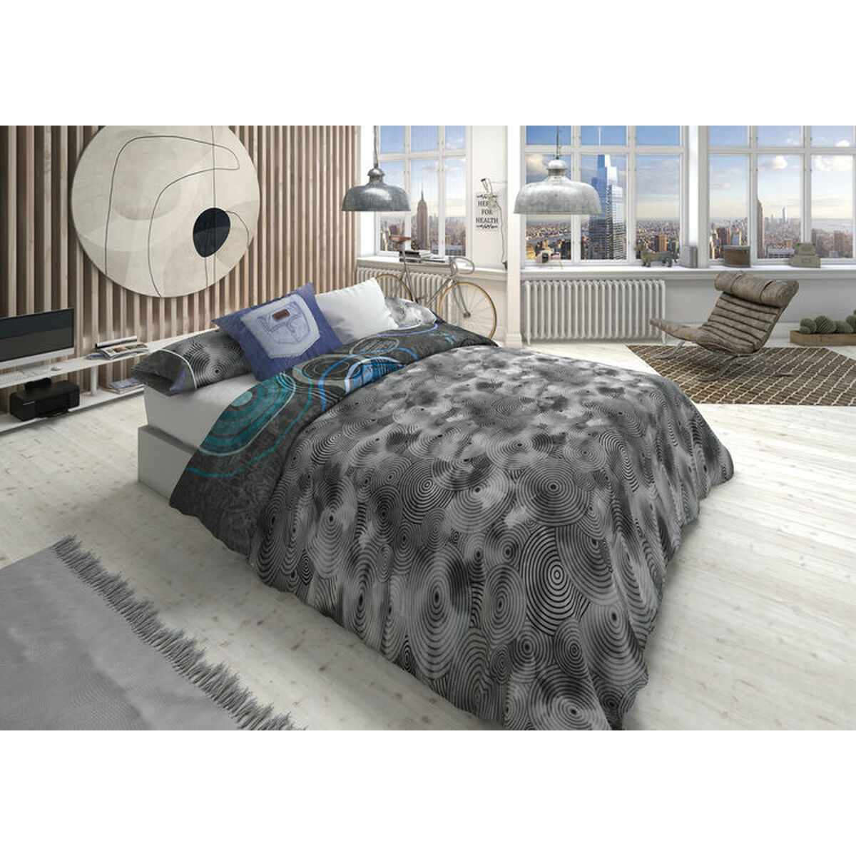 Duvet cover set Lois ORLANDO P. Grey Double 2 Pieces Duvet cover set Lois ORLANDO P. Grey Double 2 Pieces