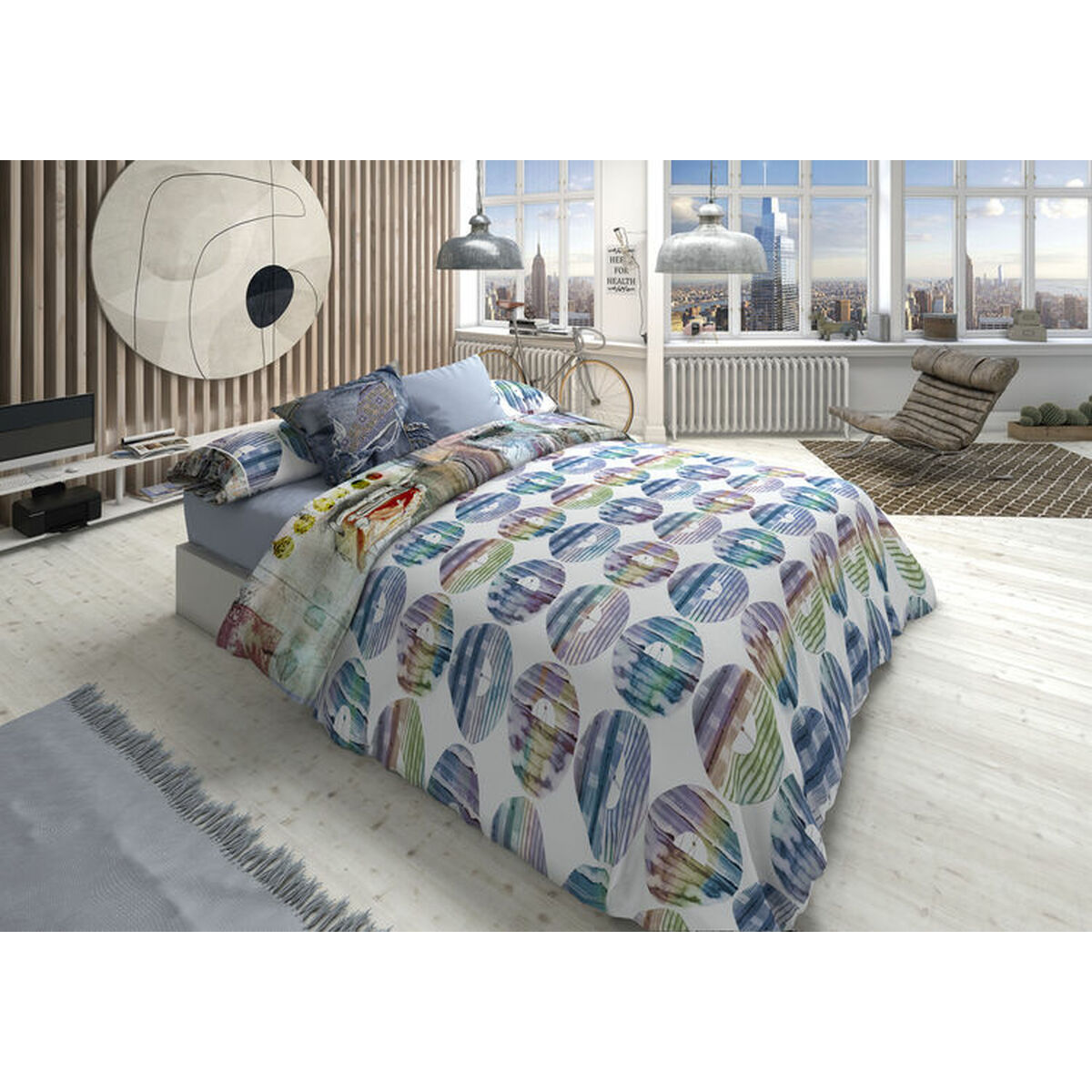 Duvet cover set Lois MEGANO P. Blue Single 2 Pieces Duvet cover set Lois MEGANO P. Blue Single 2 Pieces
