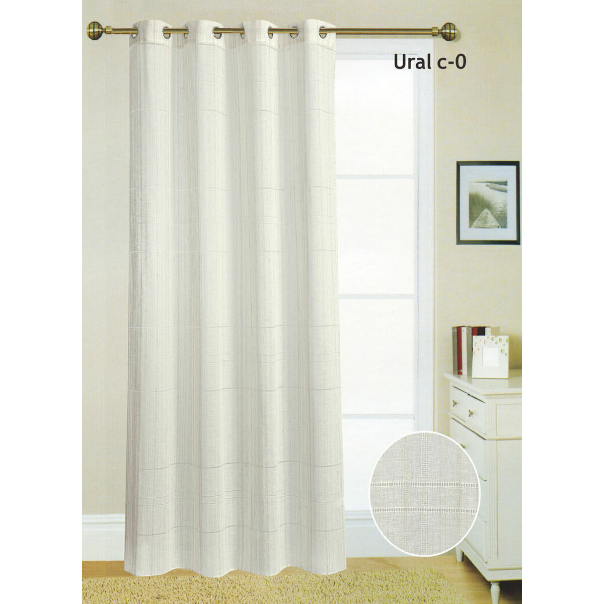 Curtain Hosteline URAL Soft green 140 x 260 cm Curtain Hosteline URAL Soft green 140 x 260 cm