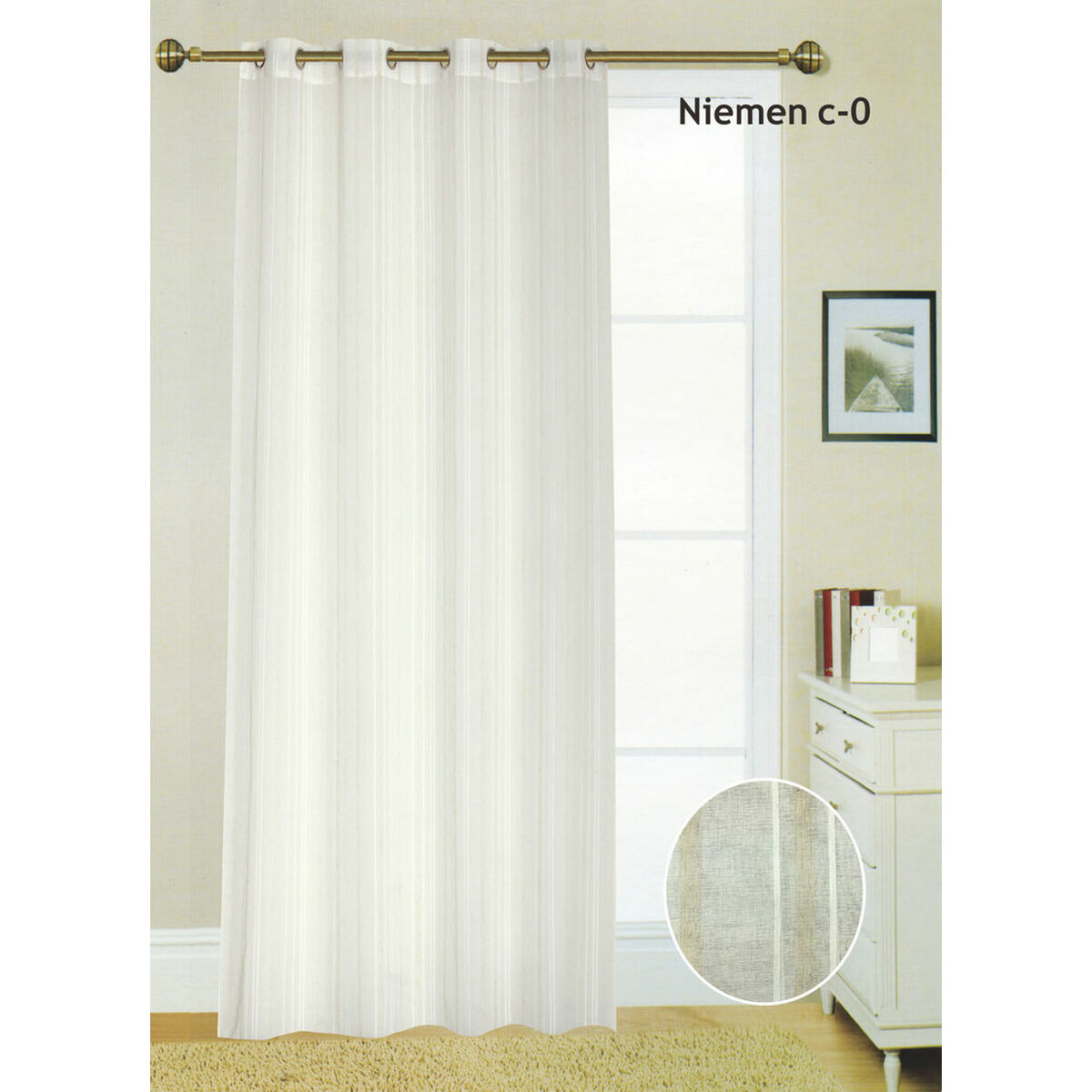 Curtain Hosteline NIEMEN Soft green 140 x 260 cm Curtain Hosteline NIEMEN Soft green 140 x 260 cm