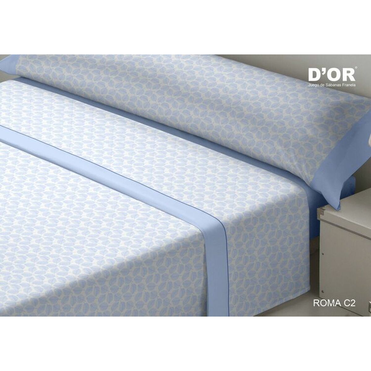Bedding set D’Or ROMA Blue Single Franela