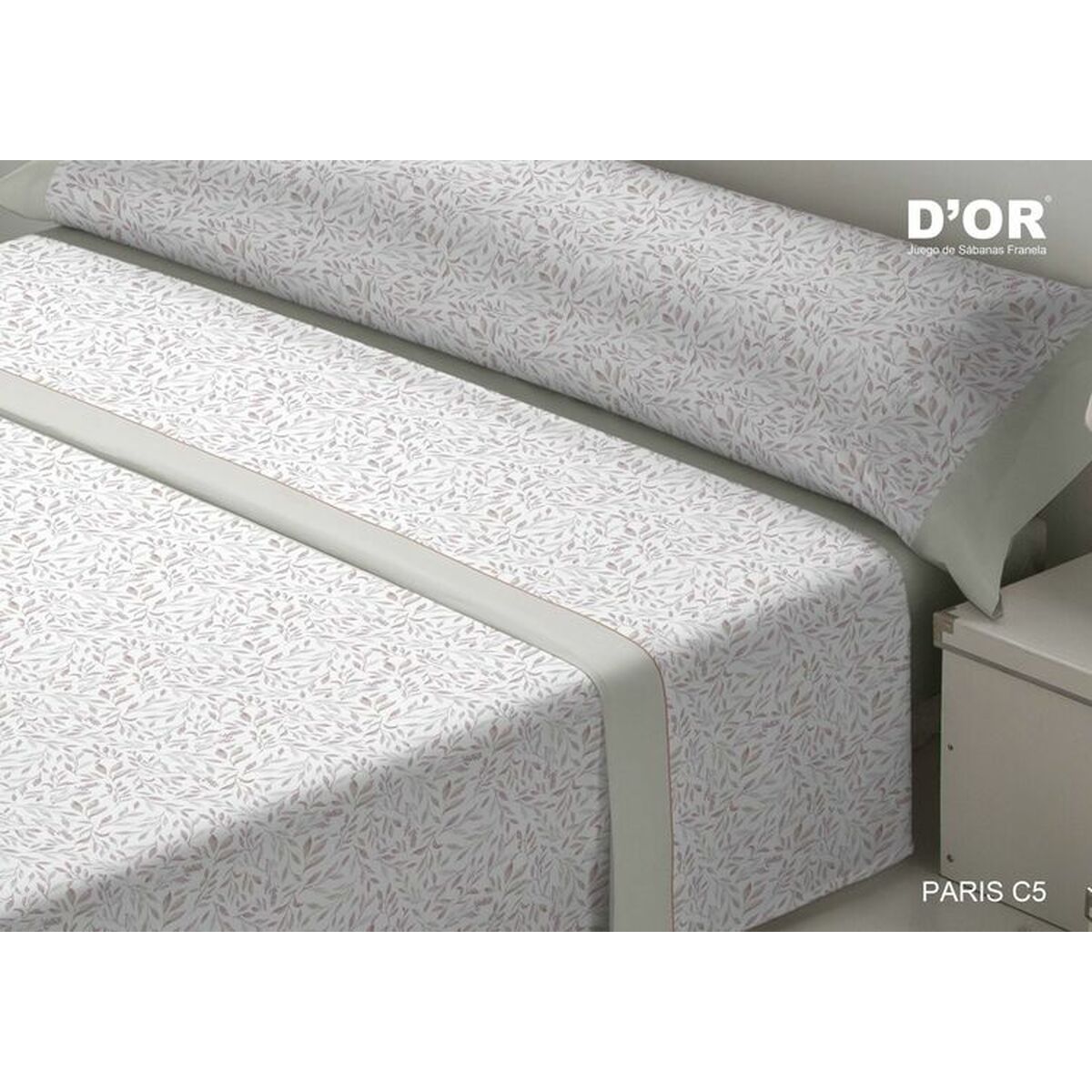 Bedding set D’Or PARIS Grey Single Franela