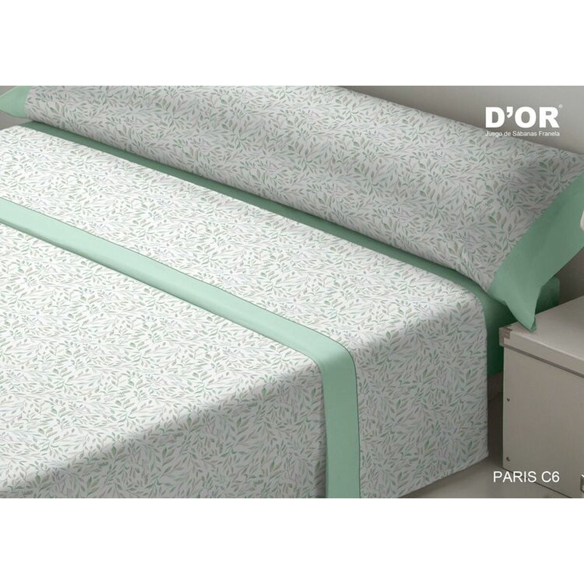 Bedding set D’Or PARIS Green Single Franela