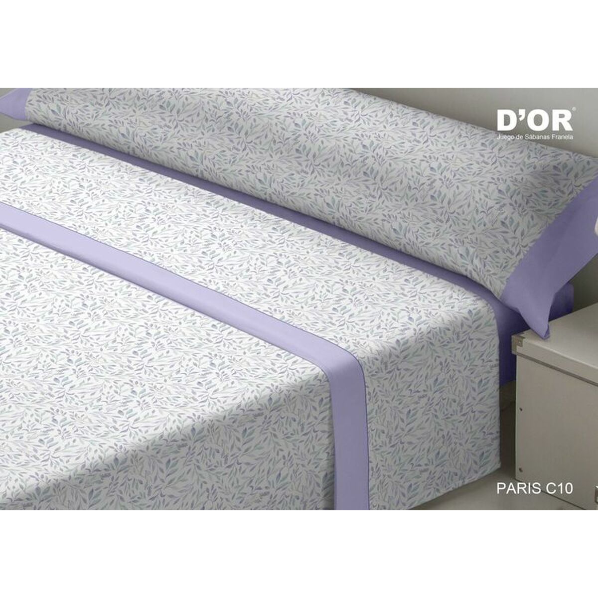 Bedding set D’Or PARIS Light mauve Super king Franela
