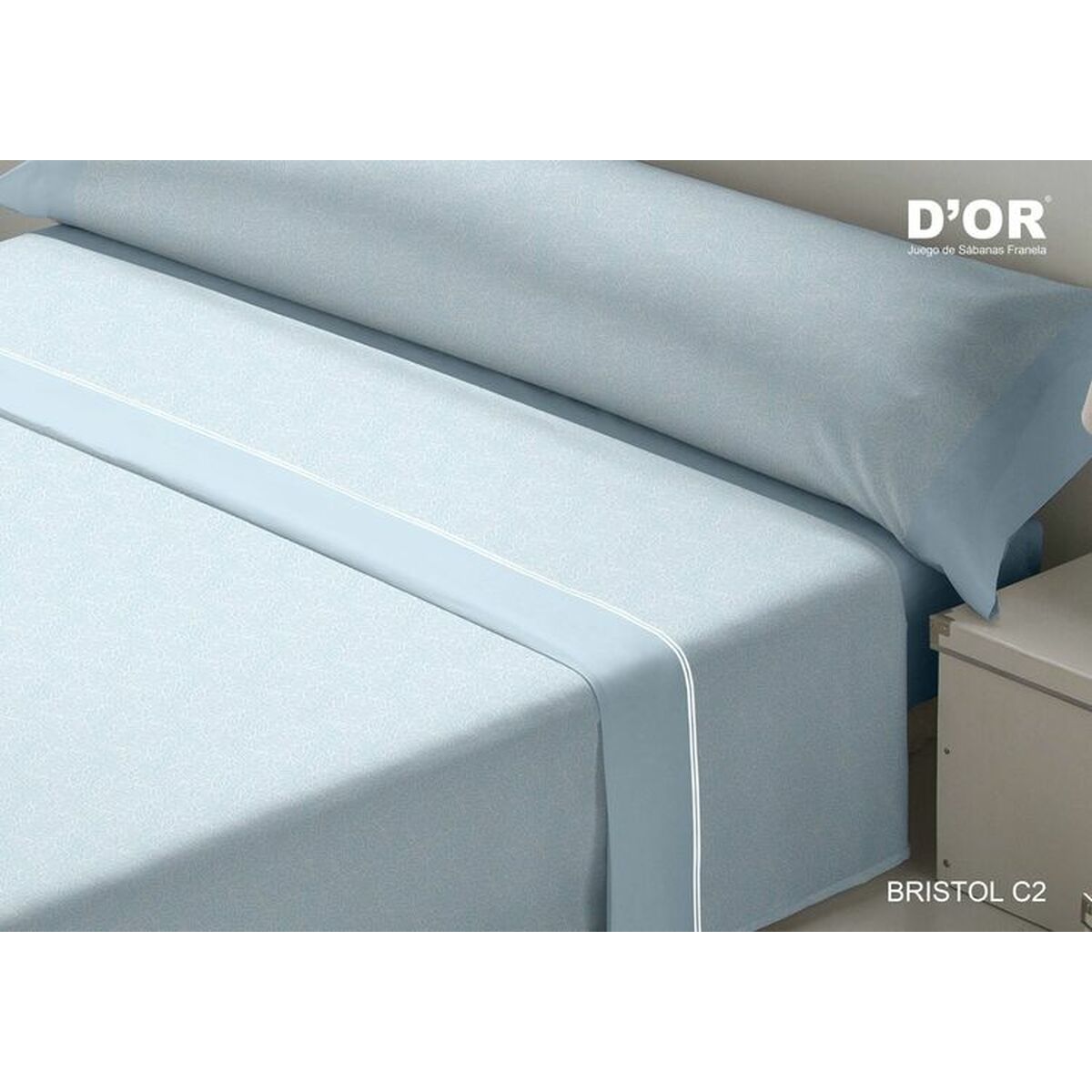 Bedding set D’Or BRISTOL Blue King size Franela