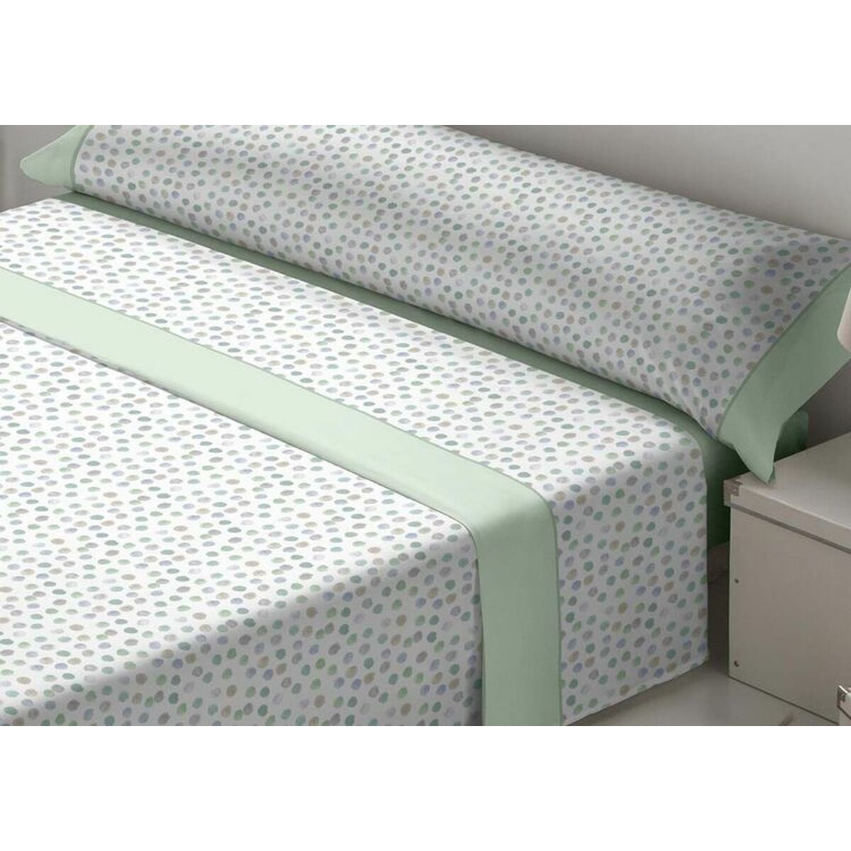 Bedding set Tejidos Reina Fides White Green Super king Bedding set Tejidos Reina Fides White Green Super king