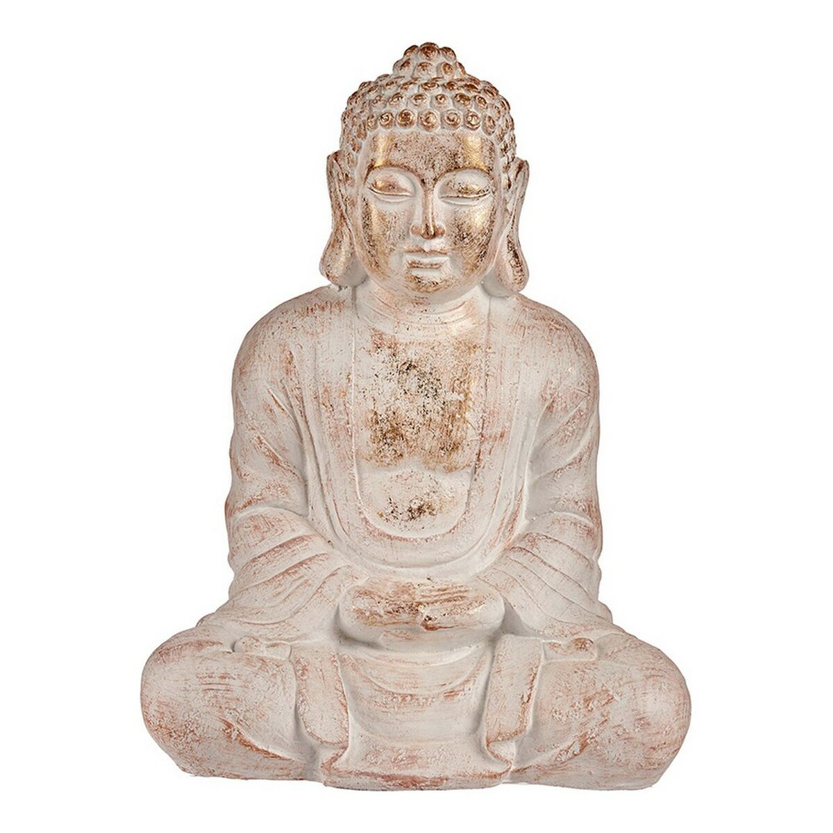 Decorative Garden Figure Ibergarden CC20411 White Golden Polyresin 25 x 57 x 42,5 cm Buddha Decorative Garden Figure Ibergarden CC20411 White Golden Polyresin 25 x 57 x 42,5 cm Buddha