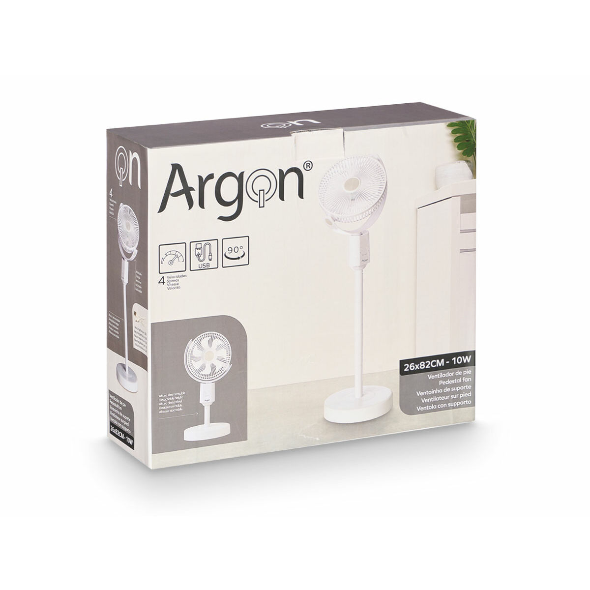 Freestanding Fan Argon 5080-1 5080-1 White 10 W