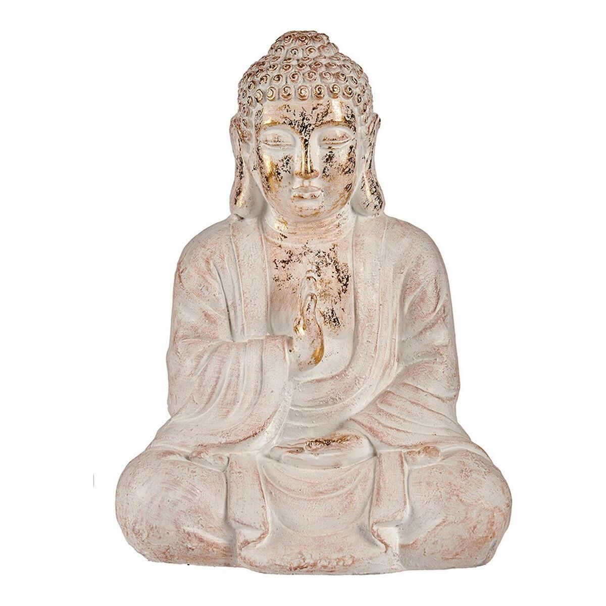 Decorative Garden Figure Ibergarden CC20412 White Golden Polyresin 23,5 x 49 x 36 cm Buddha Decorative Garden Figure Ibergarden CC20412 White Golden Polyresin 23,5 x 49 x 36 cm Buddha