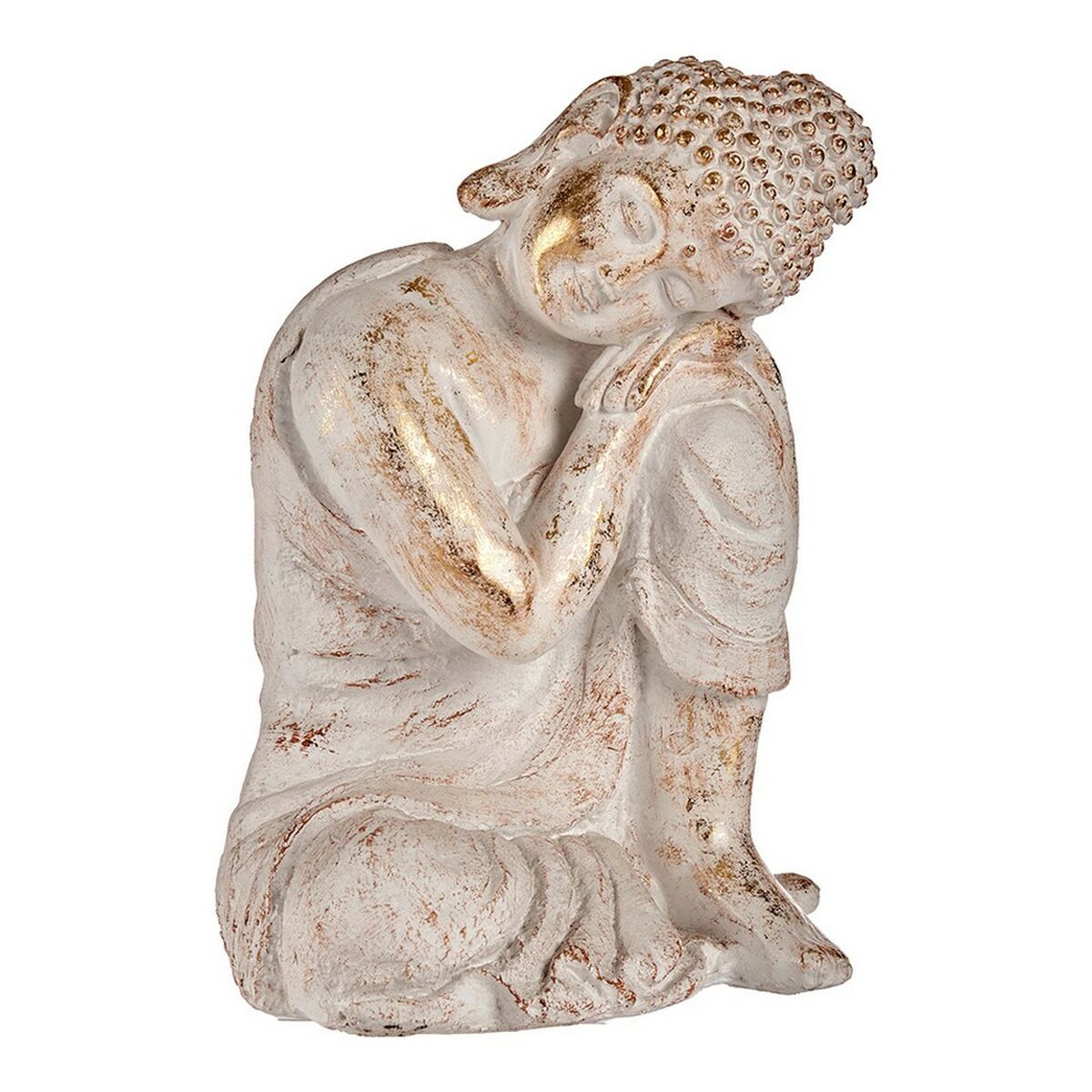 Decorative Garden Figure Ibergarden CC20446 White Golden Polyresin 28,5 x 43,5 x 37 cm Buddha Decorative Garden Figure Ibergarden CC20446 White Golden Polyresin 28,5 x 43,5 x 37 cm Buddha