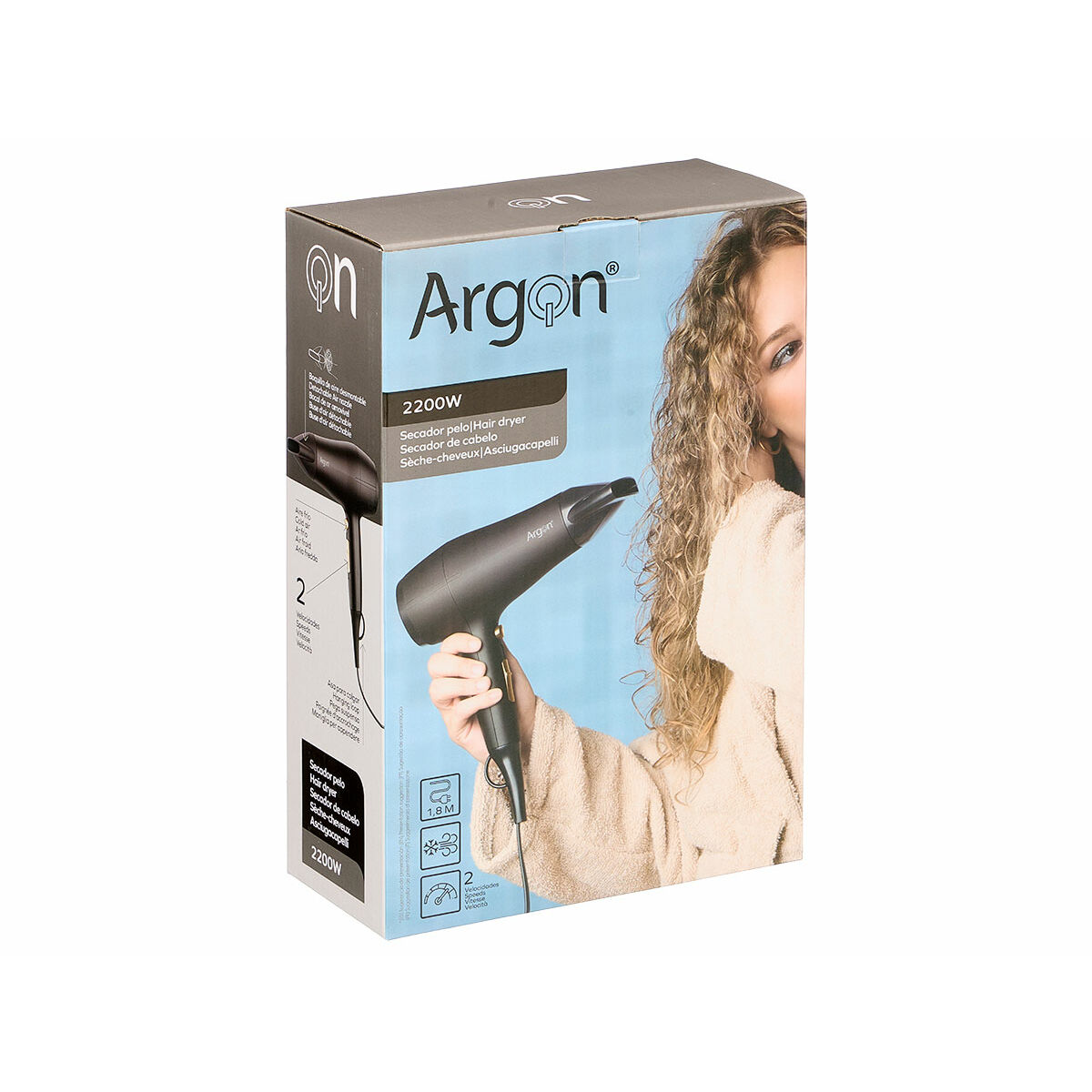 Hairdryer Argon Black Golden 2200 W