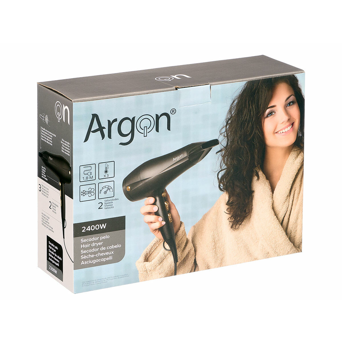 Hairdryer Argon Black Golden 2400 W