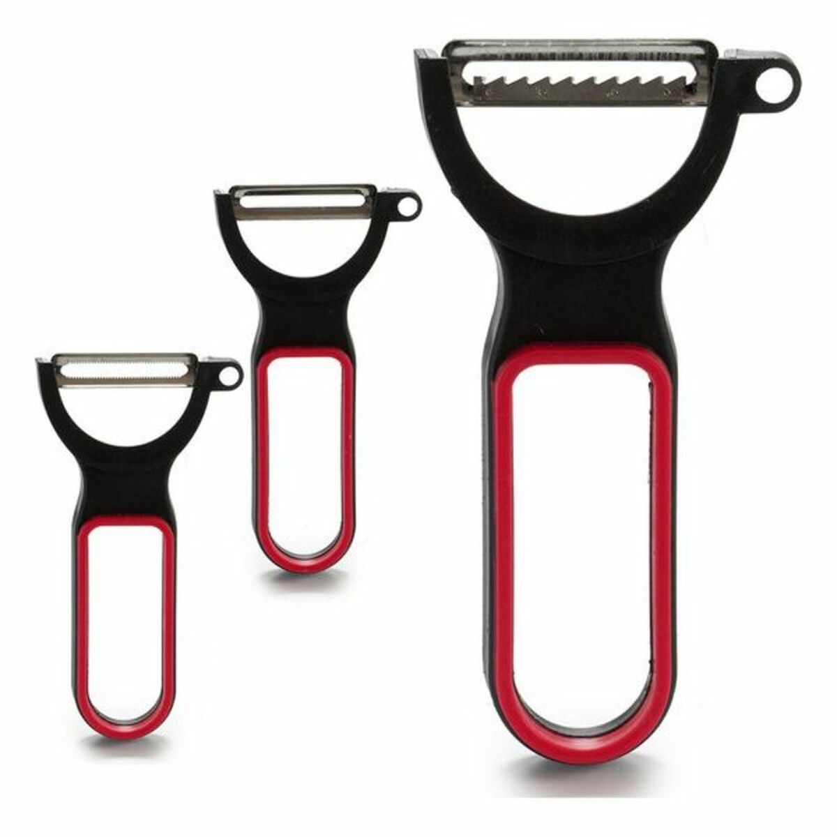 Set of Peelers CK98529 Black Red Steel Natural rubber polypropylene