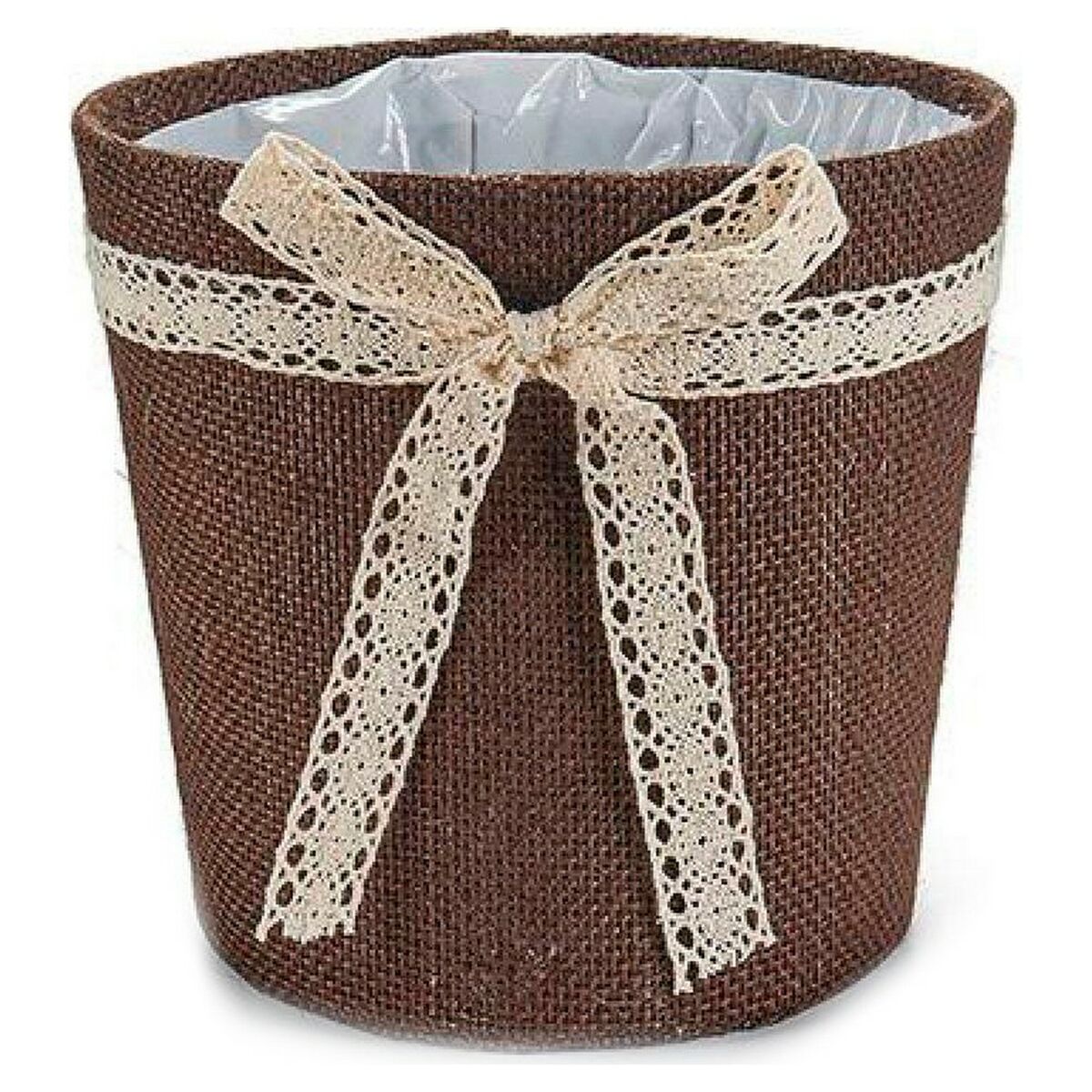 Plant pot Ibergarden Grey Natural Chocolate 18 x 17 x 18 cm Plant pot Ibergarden Grey Natural Chocolate 18 x 17 x 18 cm