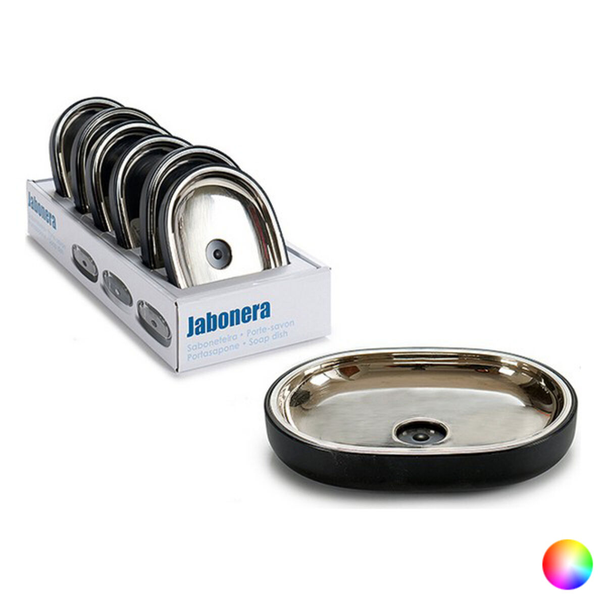 Soap dish Silver Stainless steel Plastic 9,5 x 2,5 x 13 cm Soap dish Silver Stainless steel Plastic 9,5 x 2,5 x 13 cm