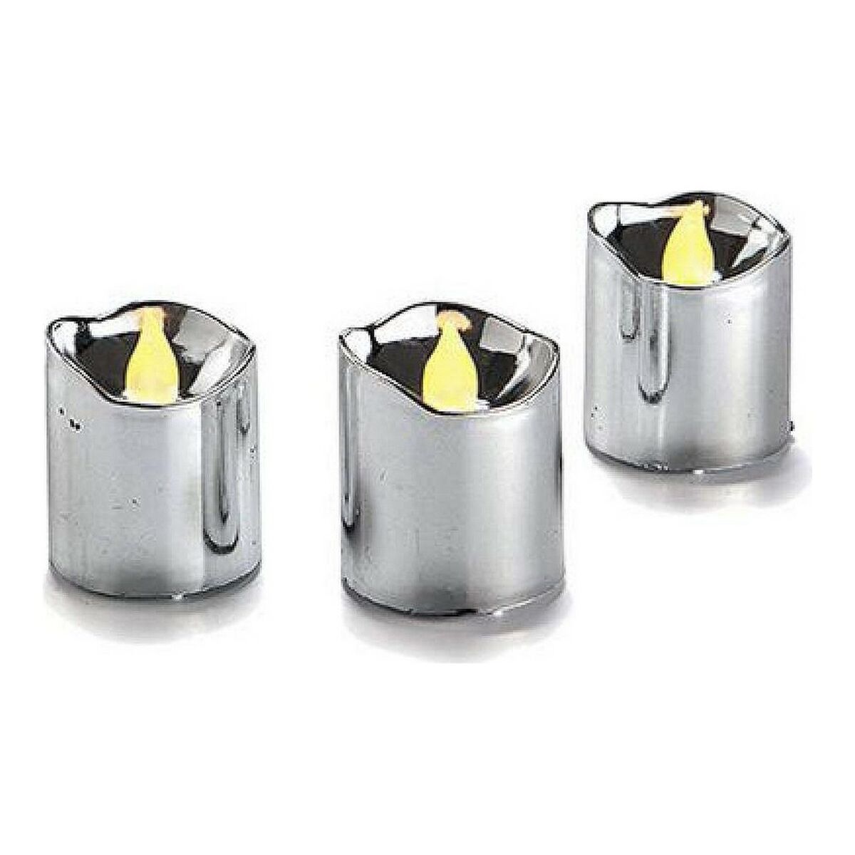LED Candle Silver Plastic LED Candle Silver Plastic