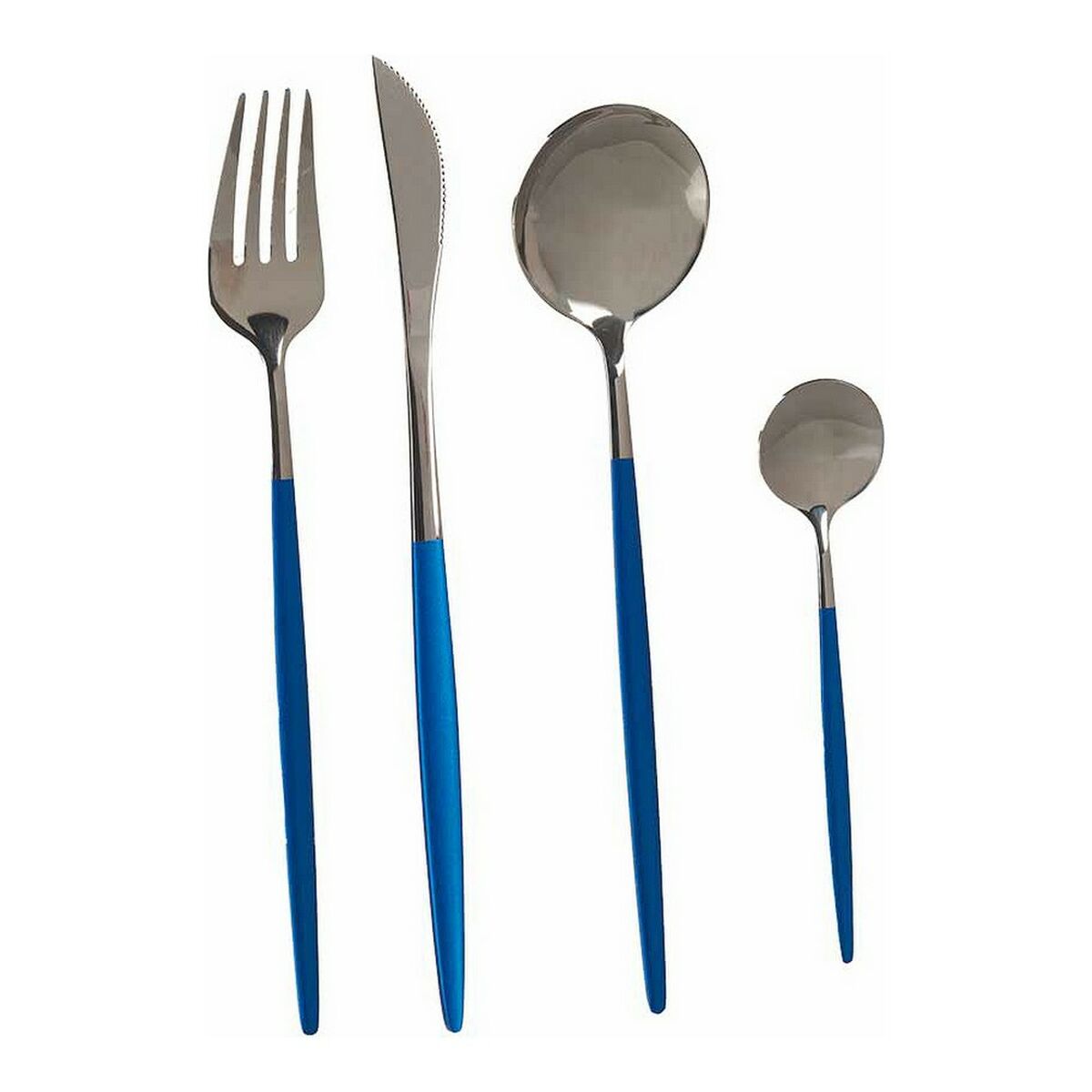 Cutlery Set Kinvara BST-CT022 Blue Silver Stainless steel 16 x 5 x 24,5 cm Cutlery Set Kinvara BST-CT022 Blue Silver Stainless steel 16 x 5 x 24,5 cm