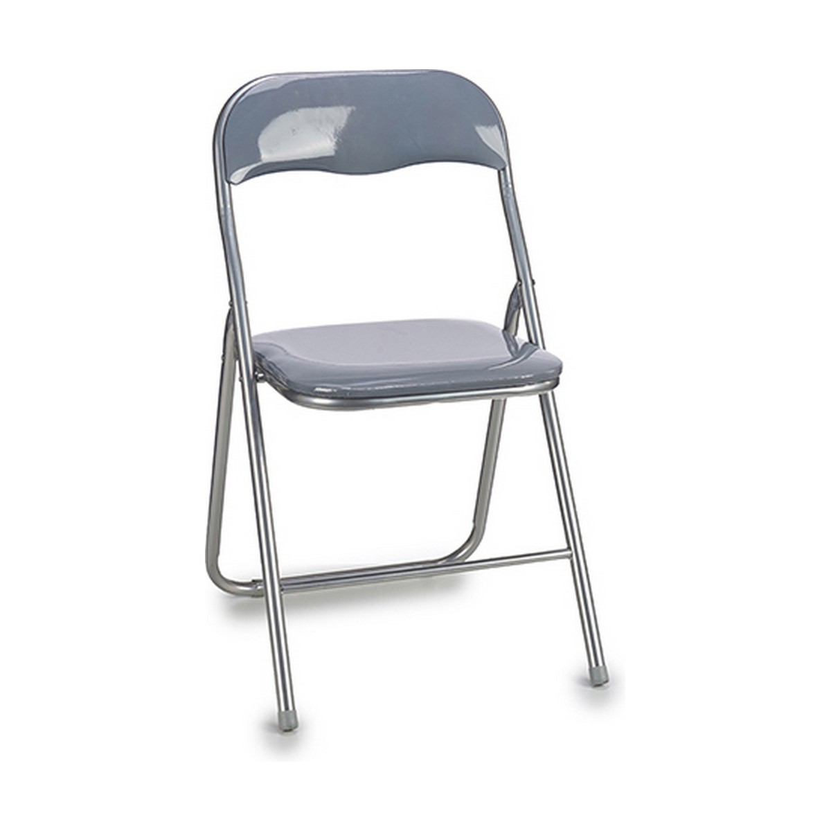 Folding Chair Grey PVC Metal Folding Chair Grey PVC Metal