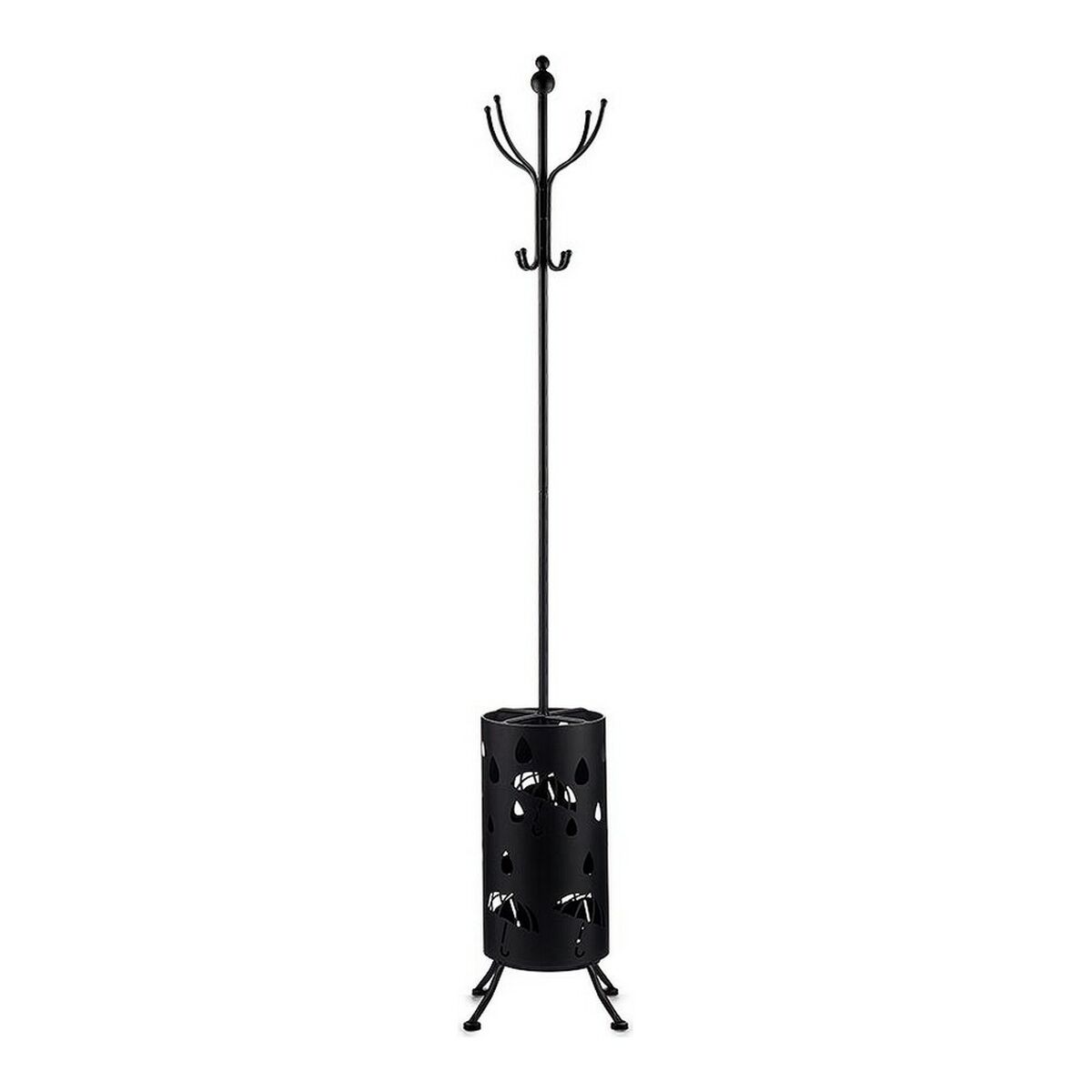 Coat rack Umbrella stand Black Metal (44 x 185 x 44 cm) Coat rack Umbrella stand Black Metal (44 x 185 x 44 cm)