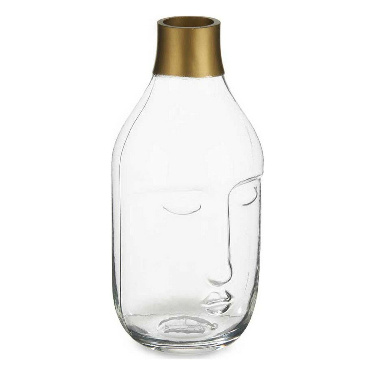 Vase Face Transparent Glass (11 x 24,5 x 12 cm) Vase Face Transparent Glass (11 x 24,5 x 12 cm)