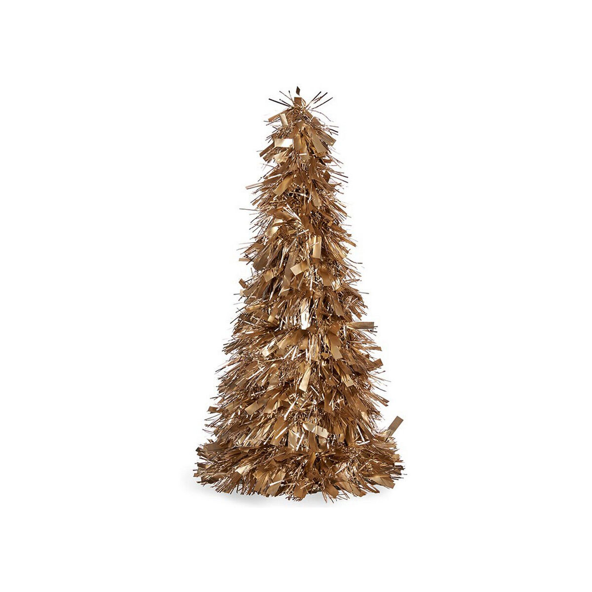 Christmas Tree Matt Tinsel 18 x 18 x 45,5 cm Golden White Plastic polypropylene Christmas Tree Matt Tinsel 18 x 18 x 45,5 cm Golden White Plastic polypropylene