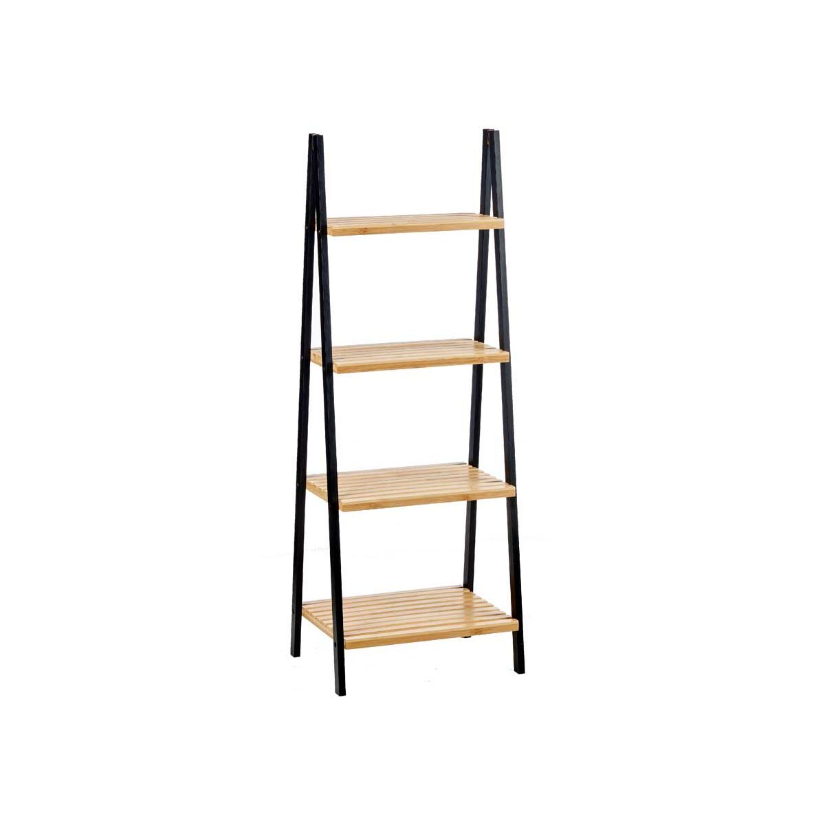 Bathroom Shelves Berilo WR5504-4-425 Black Natural 40 x 109,3 x 30 cm