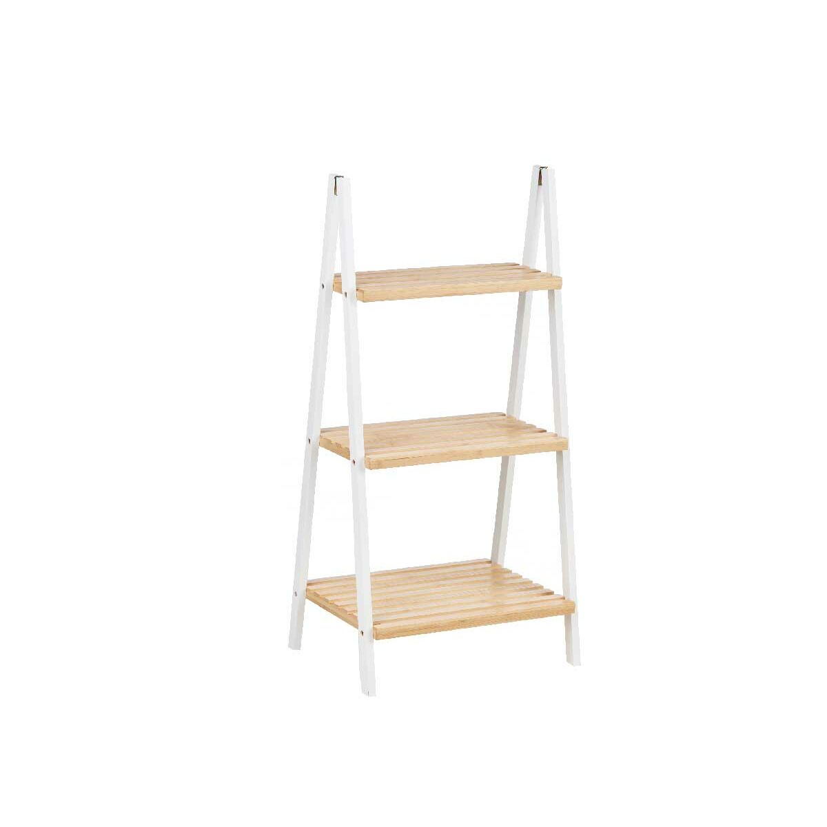 Bathroom Shelves Berilo WR5504-3-431 White Natural 40,3 x 81,5 x 30 cm Bathroom Shelves Berilo WR5504-3-431 White Natural 40,3 x 81,5 x 30 cm
