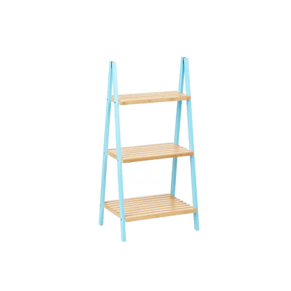 Bathroom Shelves Berilo WR5504-3-433 Blue Natural 40,3 x 81,5 x 30 cm Bathroom Shelves Berilo WR5504-3-433 Blue Natural 40,3 x 81,5 x 30 cm