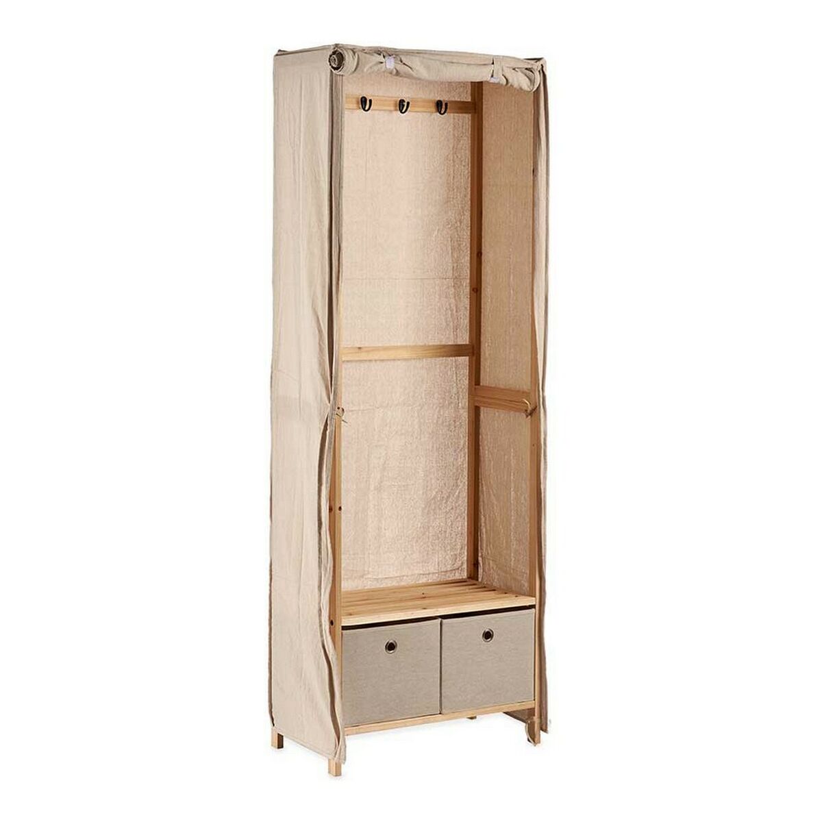Coat rack Kipit MH18002 Beige Wood 31,5 x 58 x 168 cm Coat rack Kipit MH18002 Beige Wood 31,5 x 58 x 168 cm