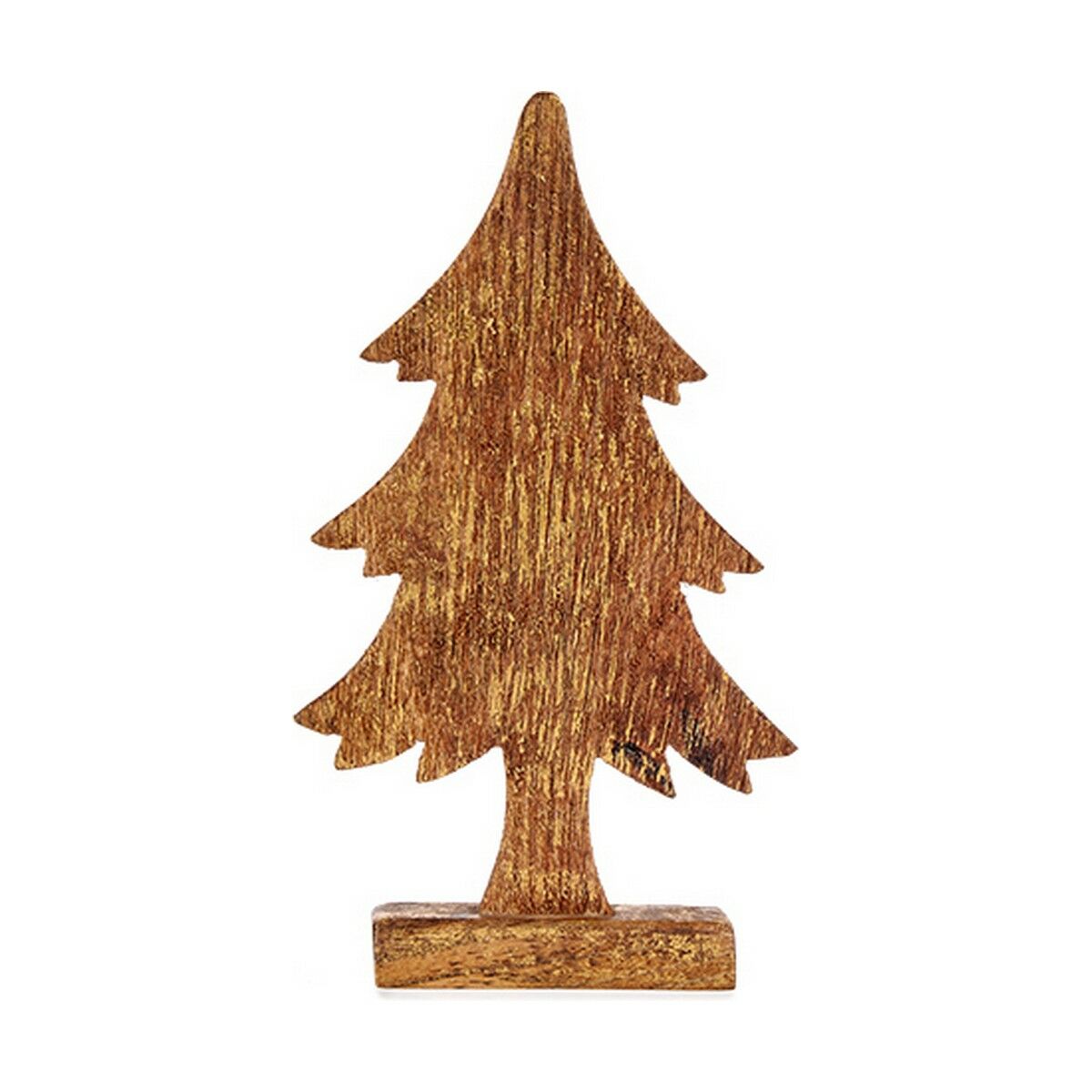 Christmas Tree 5 x 31 x 15,5 cm Golden Wood Christmas Tree 5 x 31 x 15,5 cm Golden Wood