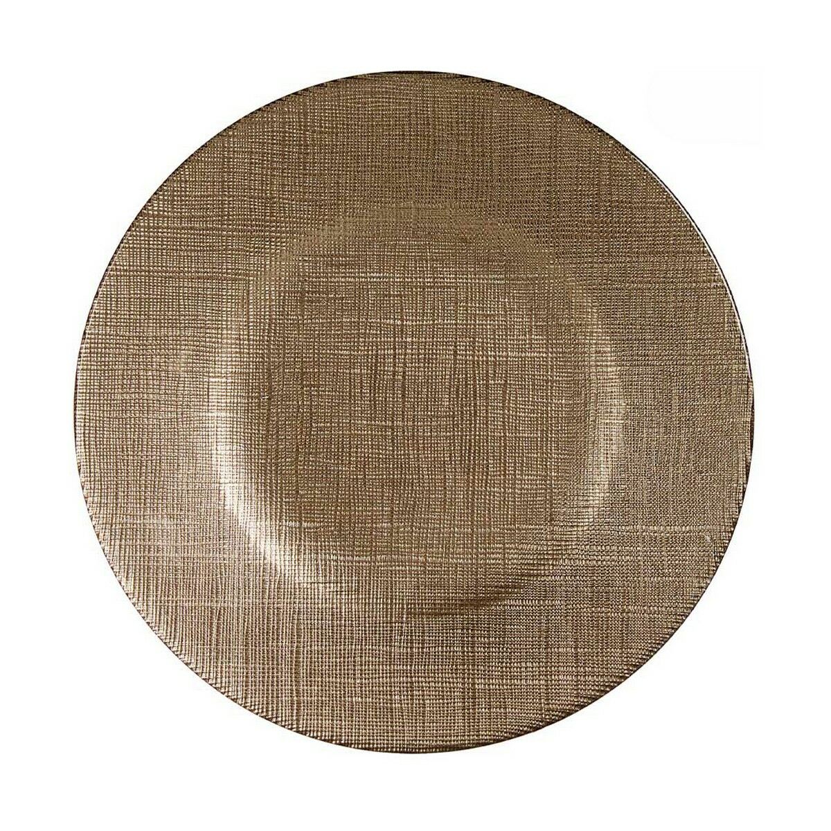 Flat Plate Vivalto 3239121P-5 Golden Glass 21 x 2 x 21 cm Flat Plate Vivalto 3239121P-5 Golden Glass 21 x 2 x 21 cm